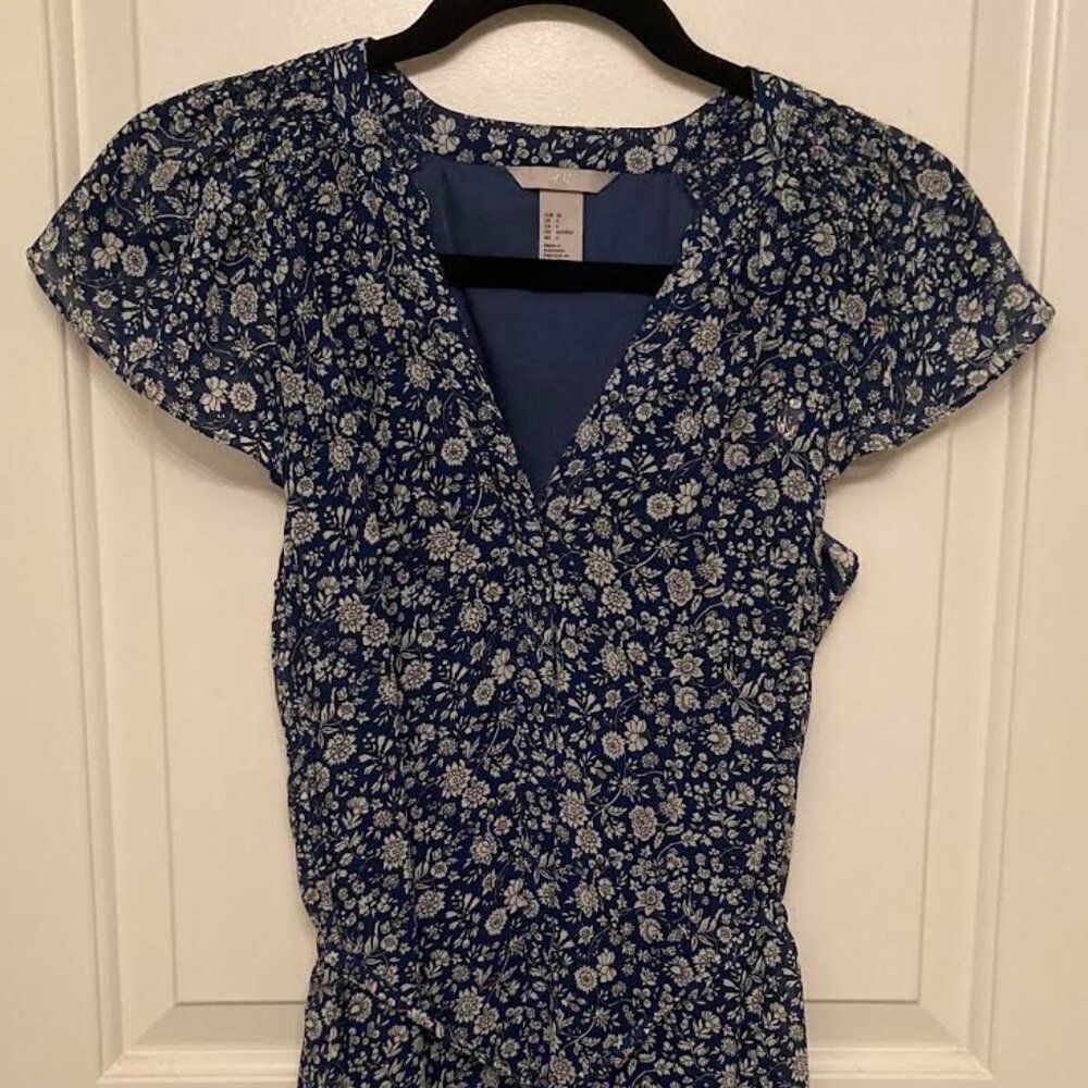 H&M Floral Blue Dress